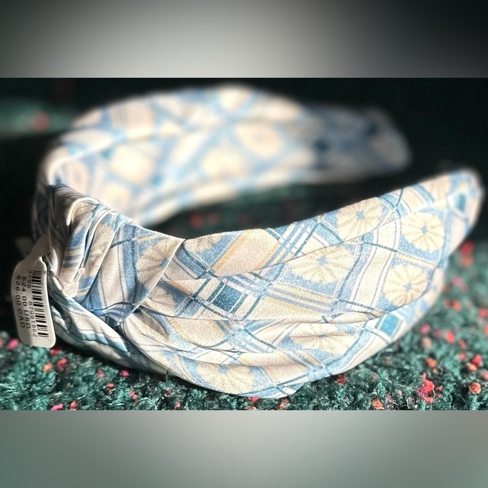 ‼️RARE‼️🎸ANTHROPOLGIE🎸🔥NWT🔥Tie Print Knotted Headband